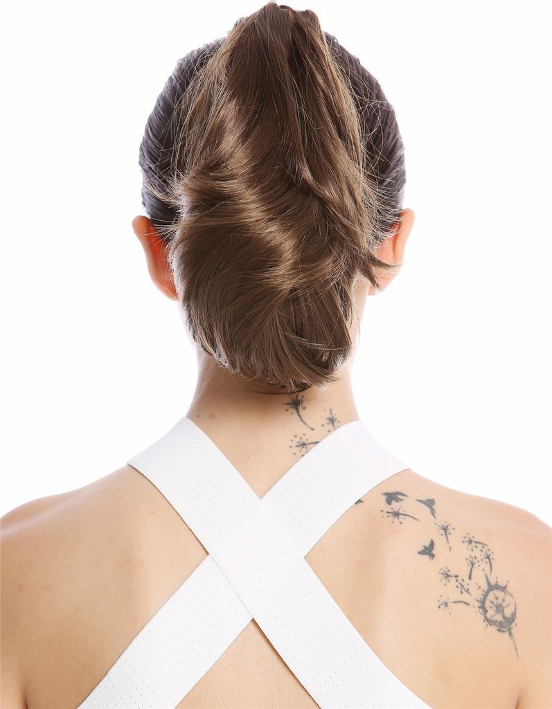 WIG ME UP Zopf Pferdeschwanz kurz gewellt Hellbraun 506-V-14