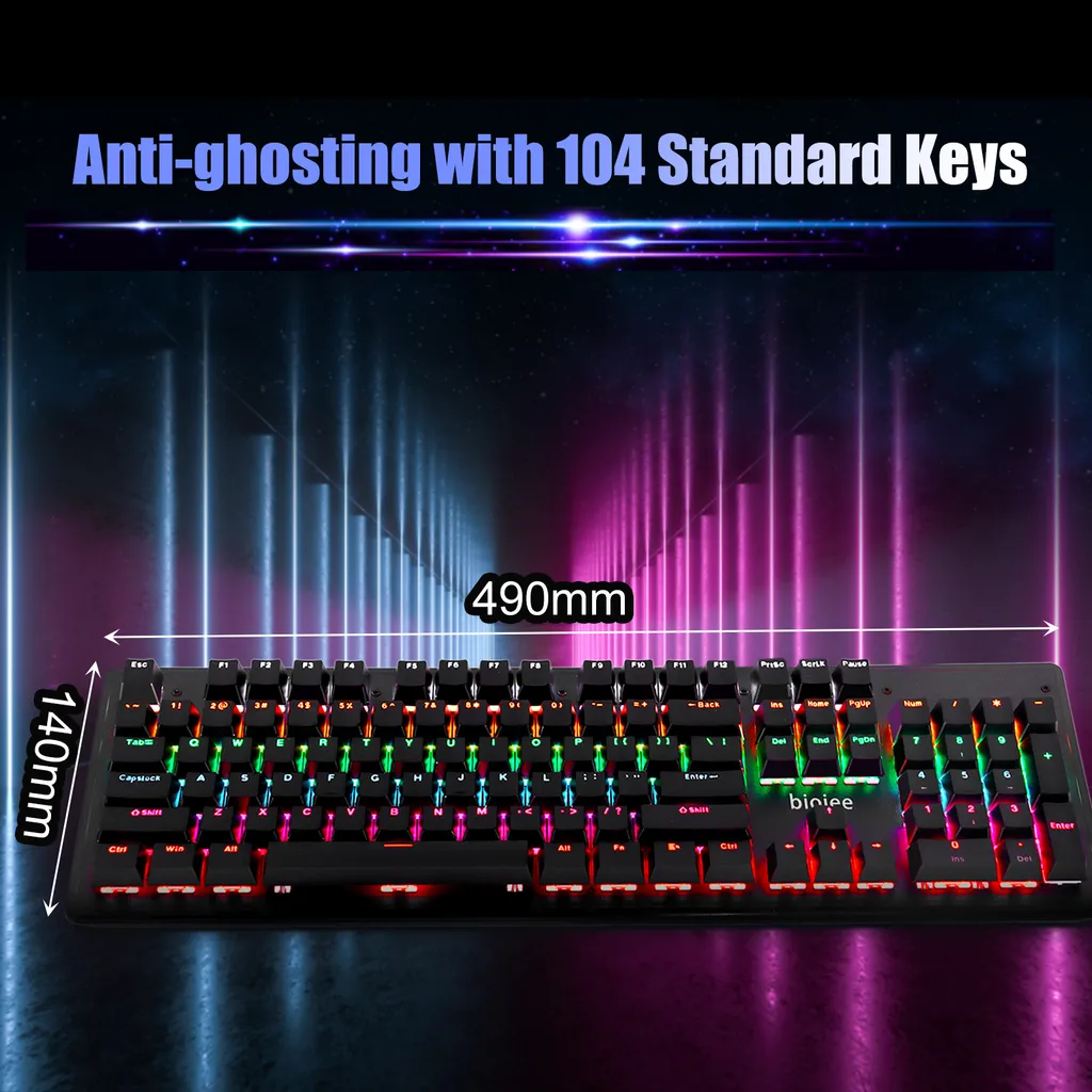Clavier Mécanique Rétroéclairé LED avec Switches Bruns et Blancs - 9