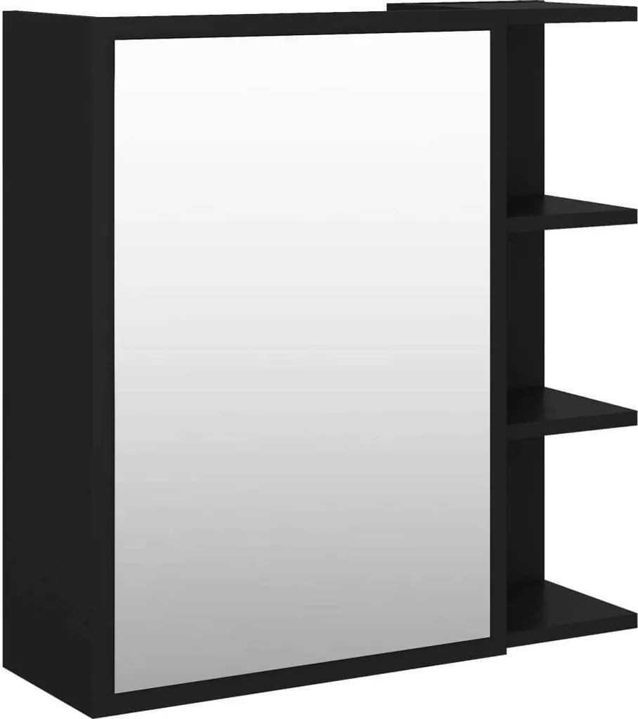 SYFAX™ Mobile Specchiera Bagno Nero 62,5 cm - Offerta Imperdibile
