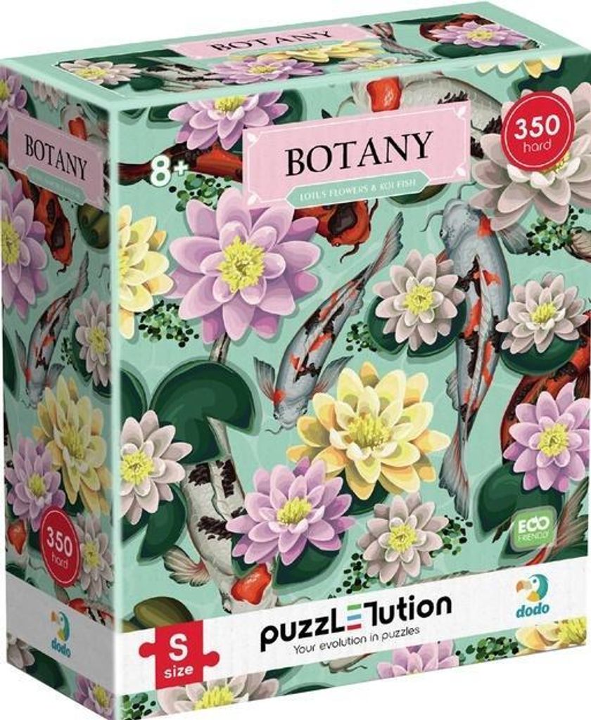 DODO Puzzle Botanik: Lotusblü ten und Koi-Karpfen 350 dlks