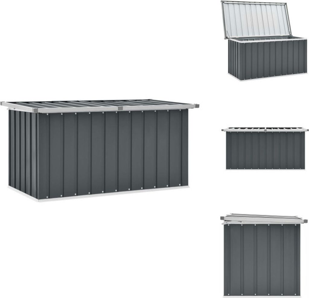 vidaXL Zahradní box šedý 129 x 67 x 65 cm - Zahradní boxy Obrázek produktu 