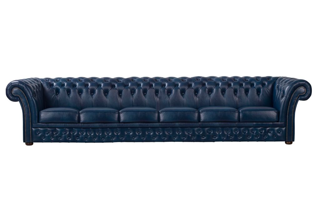 Sofa Chesterfield Hampton 6- Sitzer - Sofa, italienisches Naturleder, Premium sofa