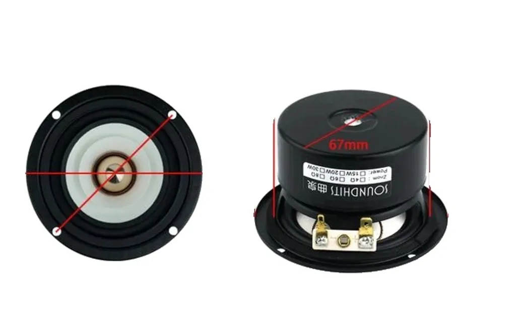 Unità di altoparlanti, gamma completa, tromba dei bassi in alluminio, 4 ohm circolari