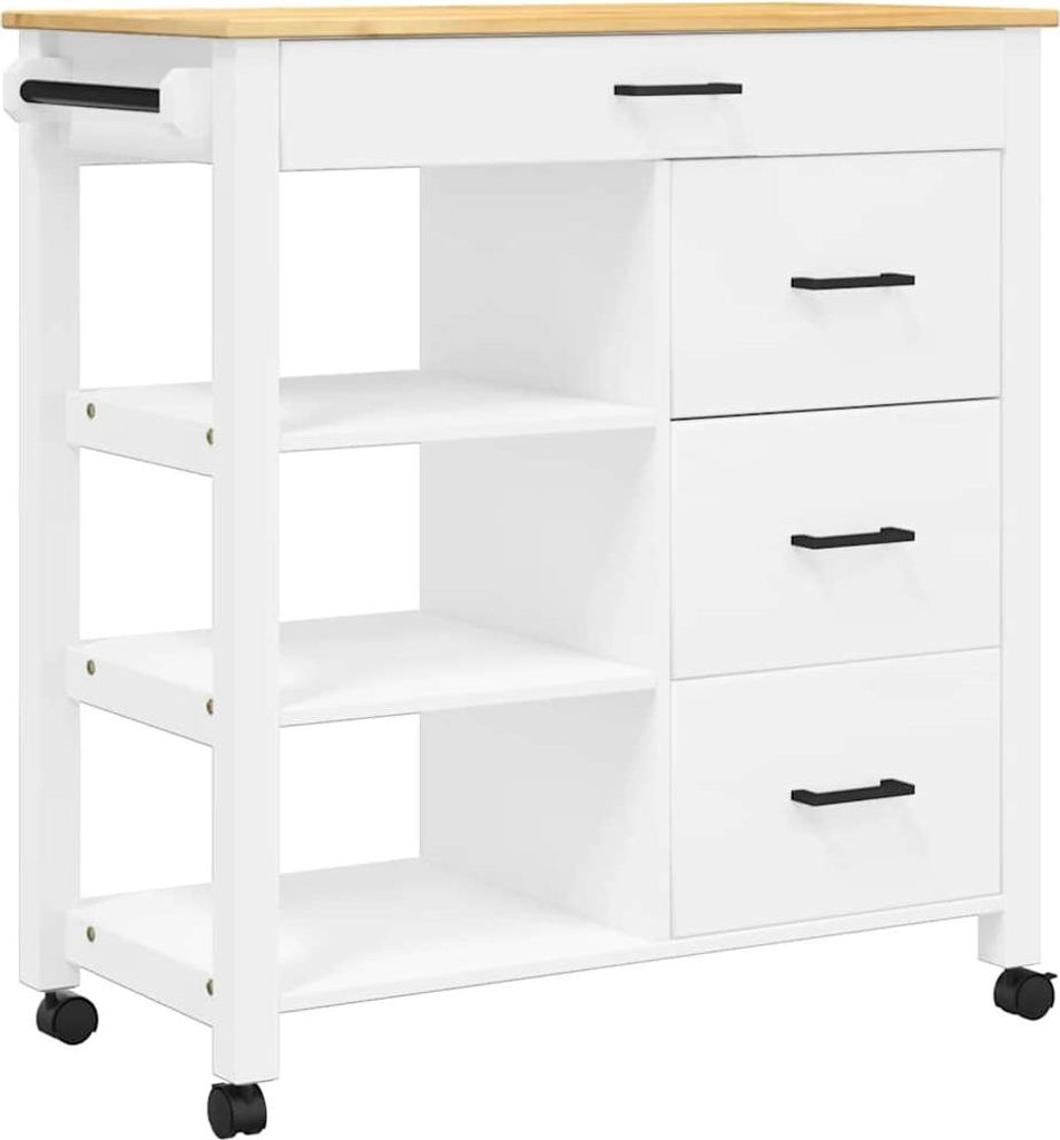 vidaXL Küchenwagen MONZA 84x40x88,5 cm Massivholz Kiefer