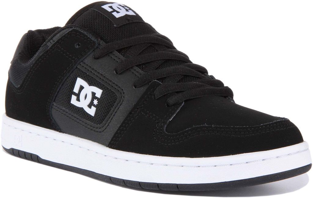 DC Shoes Manteca 4 Herren Schnürung Leder Court Turnschuhe Schwarz Weiß – undefined / Schwarz-Weiss