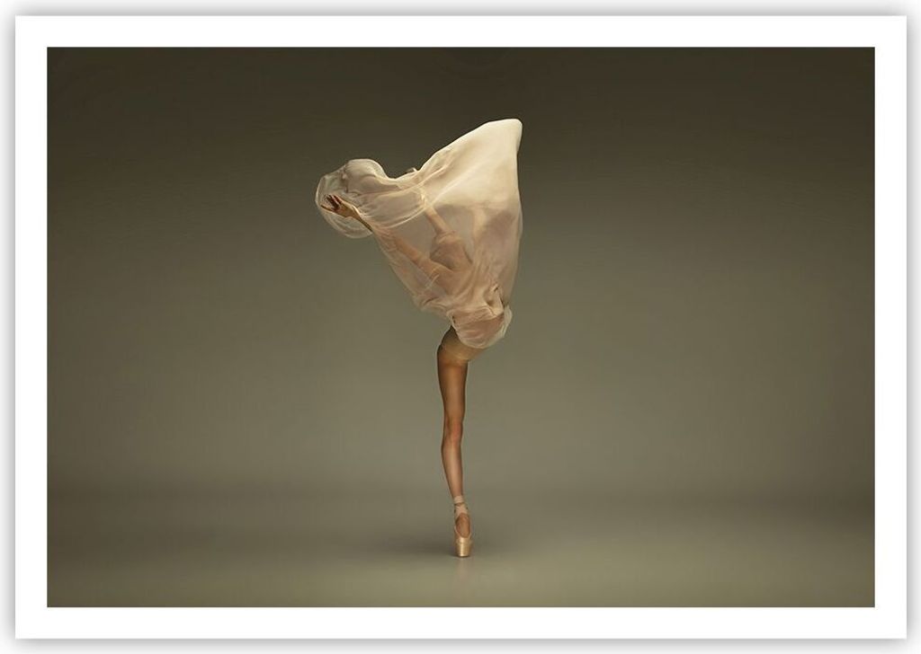 Poster - Poster ohne Rahmen - Ballerina Figur Tanzen - 100x70 cm - Wand Bild - Wanddeko - Wandbilder - Kunstposter - Wandposter - Bilder - Kunstdru...