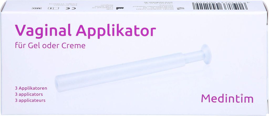 MEDintim vaginale applicator voor gel en crème, 3 stuks, Productafbeelding 