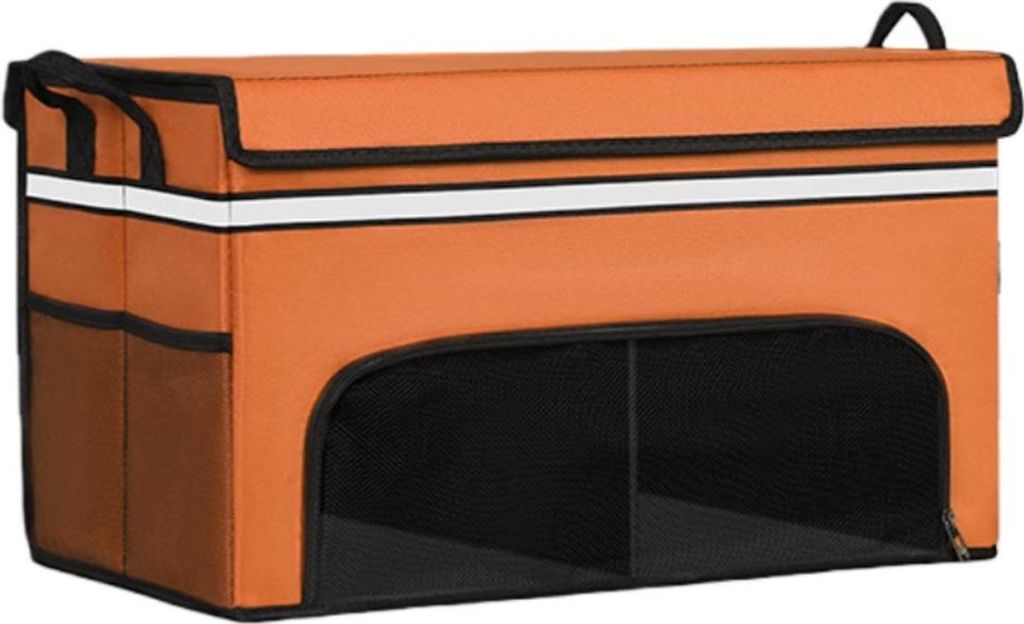 INF Doppellagige faltbare Auto Aufbewahrungsbox - Oxford Gewebe Kofferraum Organizer Orange