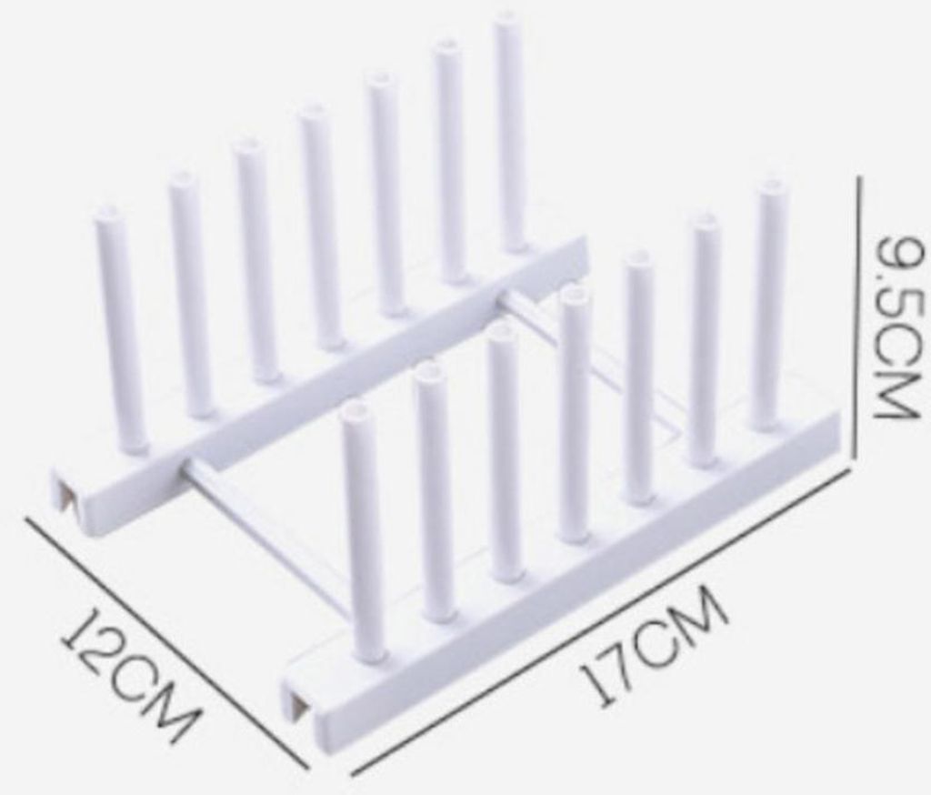 1Pc abnehmbarem Teller trocknen Rack Abtropffläche Stand Halter für Küchenutensilien (weiß)
