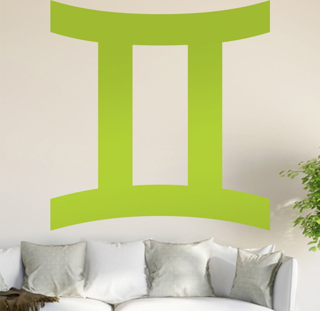 Sternzeichen: Zwillinge Wandtattoo in 6 Größen - Wandaufkleber Wall Sticker - Dekoration, Küche, Wohnzimmer, Schlafzimmer, Badezimmer