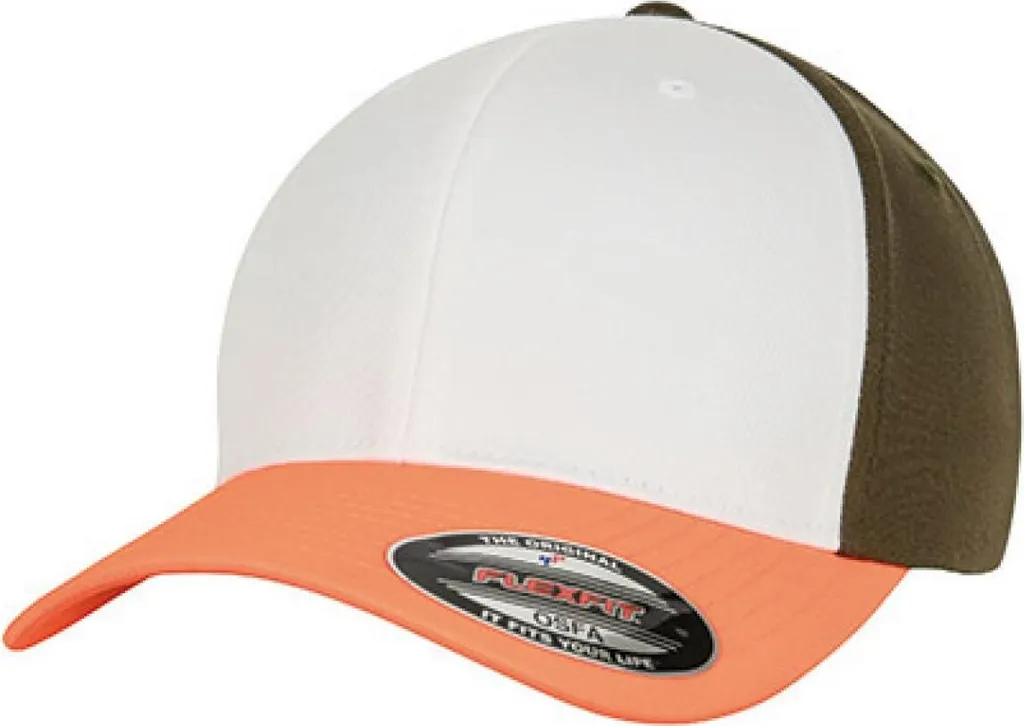 Flexfit 6277TT 3-Tone Cap Neon Orange | Acquista Online
