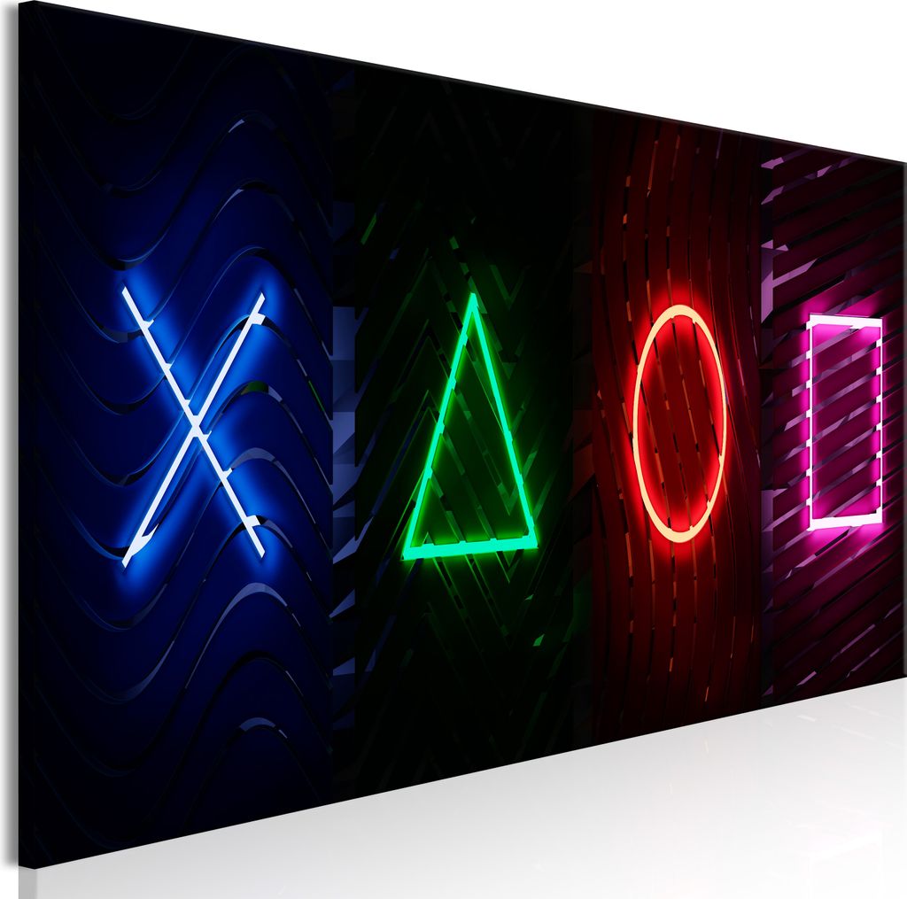 Modernes Wandbild i-A-0182-b-a (150x50 cm) - 1 Teilig Bilder Fotografie auf Leinwand Foto Bild Dekoration Wand Bilder Kunstdruck SPIELKONSOLE