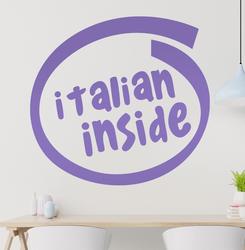 italien inside Wandtattoo in 6 Größen - Wandaufkleber Wall Sticker - Dekoration, Küche, Wohnzimmer, Schlafzimmer, Badezimmer