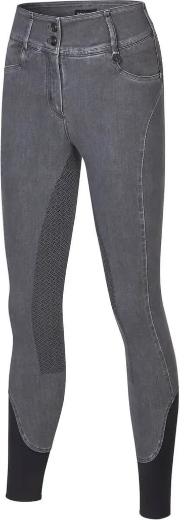 Pantalon d'équitation Kingsland KLKayce F-Grip Denim coupe H-Shape Bleu