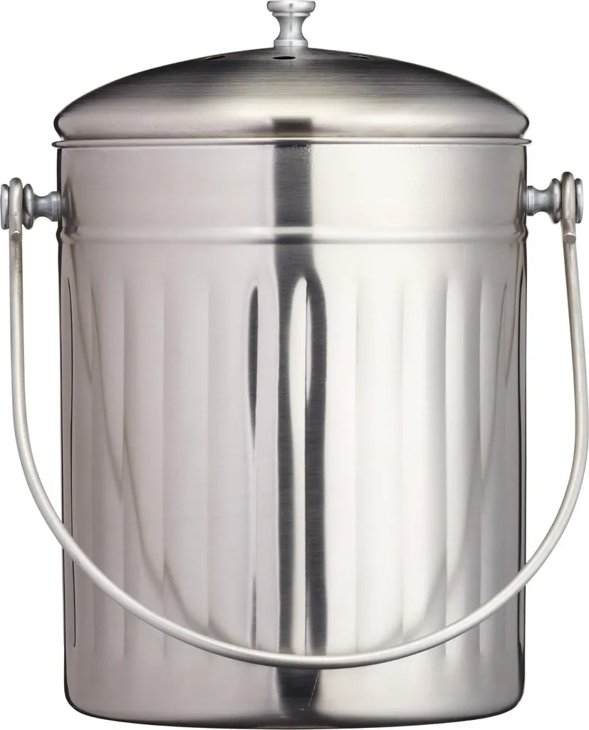 Petit bac à compost inox anti-odeur avec filtre pour plan de travail