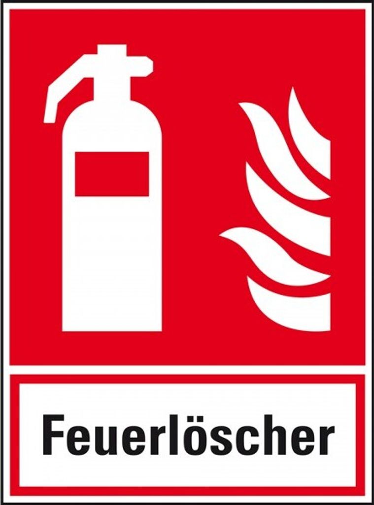 Dreifke Aufkleber I Brandschutz-Kombischild Feuerlöscher, Folie, selbstklebe...