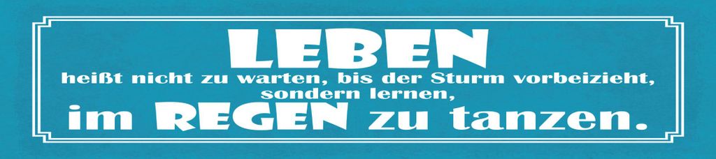 vianmo Blechschild 10x46 cm lernen im Regen zu tanzen