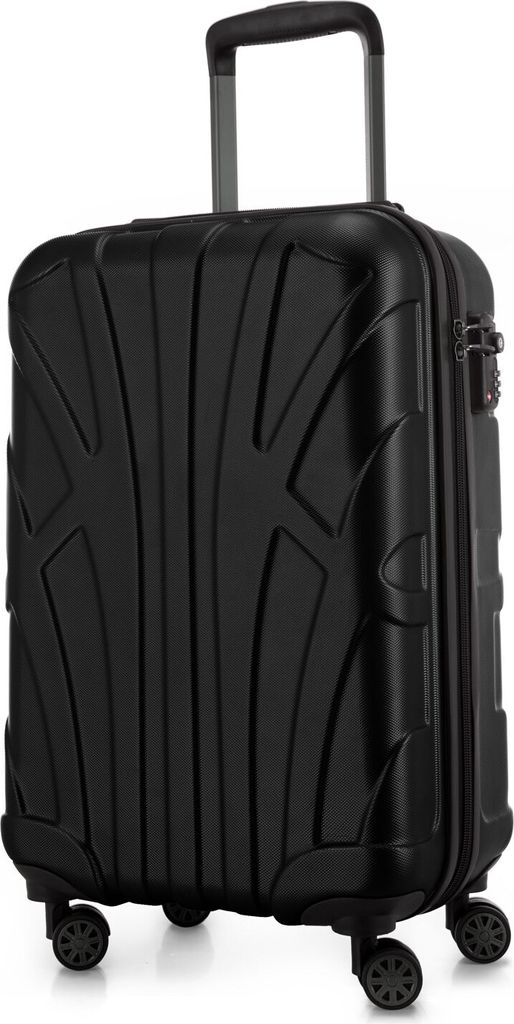 Suitline - leichtes Handgepäck 55x35x20 cm Flugzeug-Trolley 34 L Bordgepäck Hand-Koffer leicht Bord-Koffer 4 Rollen Kabinengepäck Hand Luggage T...