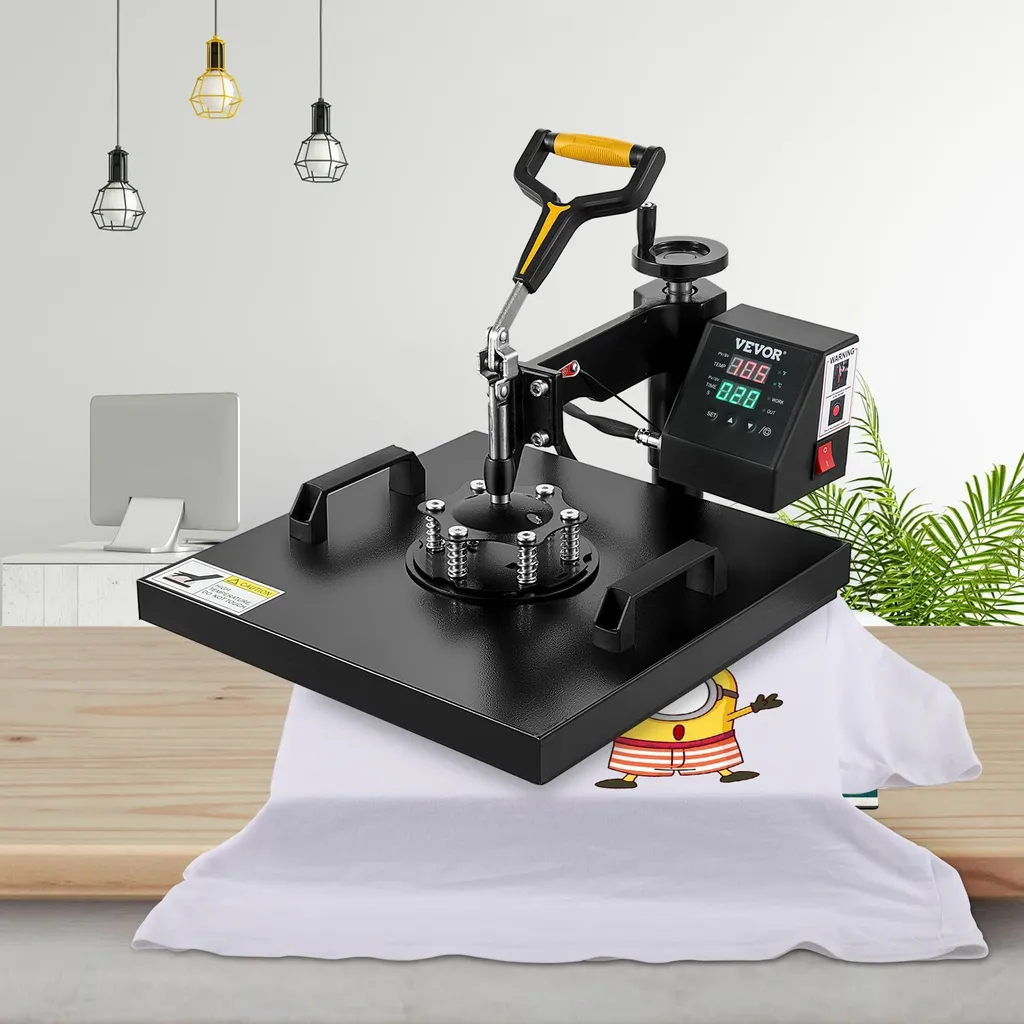 Presse textile pivotante 360° 1500W - Haute température Max 250 °C - 8
