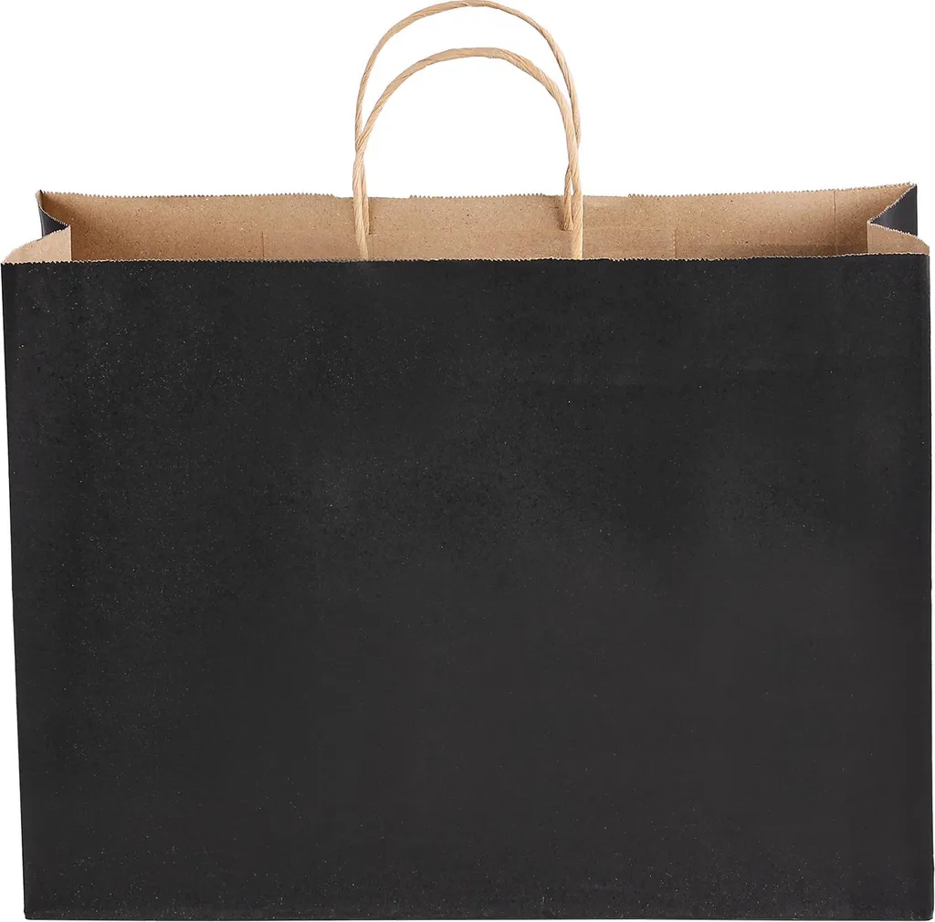 Sac en papier noir indéchirable lot de 100 pour objets lourds 40cm
