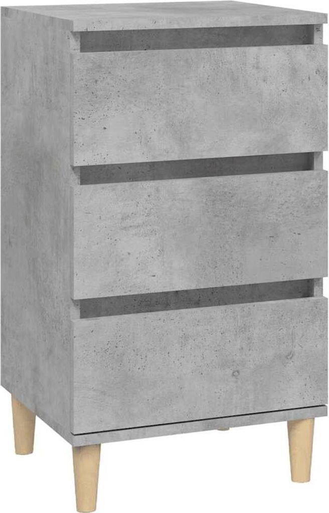 Nachttisch Betongrau 40x35x70 cm Holzwerkstoff