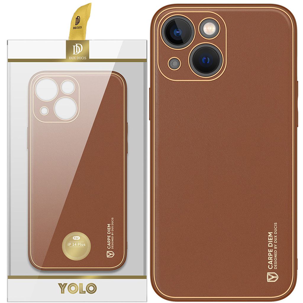 Dux Ducis Yolo Fall Iphone 14 Plus Elegante hülle Braun Produktbild 