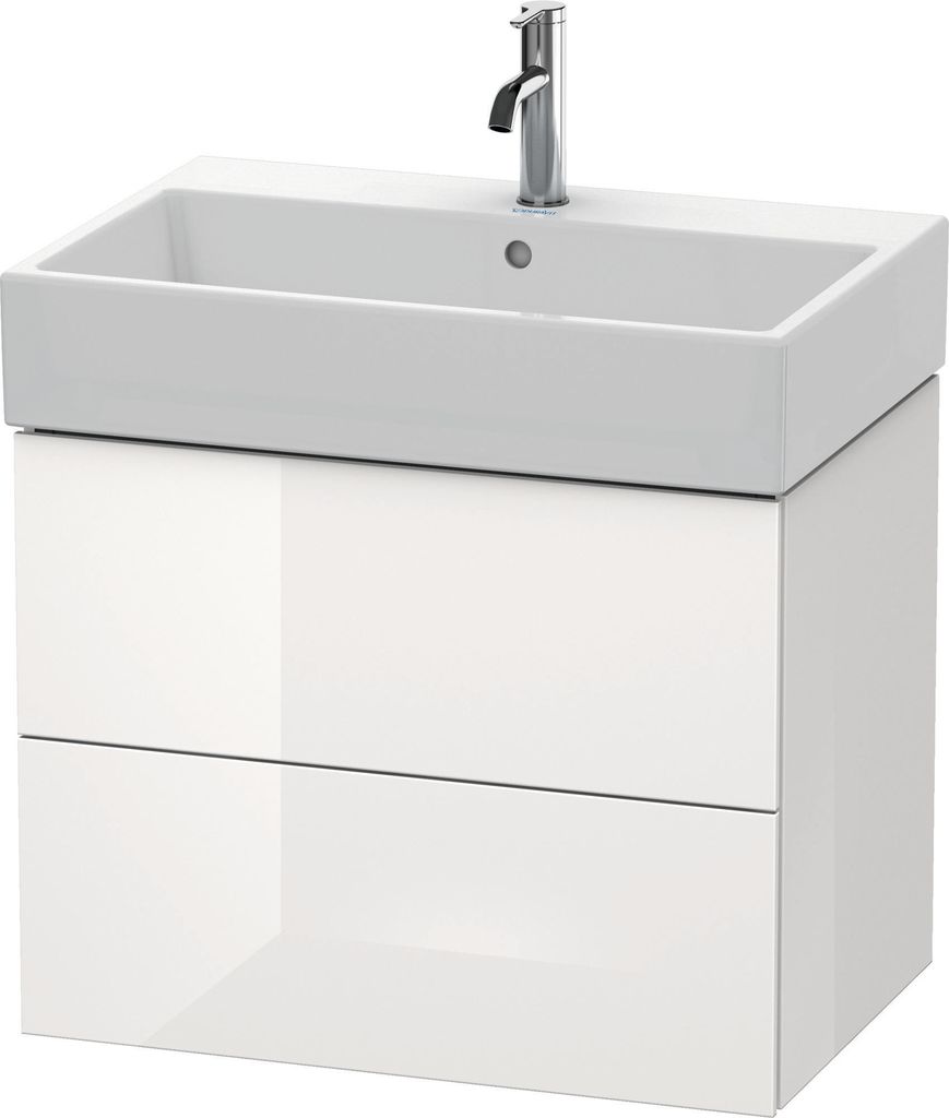 Duravit L-Cube Waschtischunterbau wandhängend, 2 Schubkästen, 684x544x459mm, LC627608585