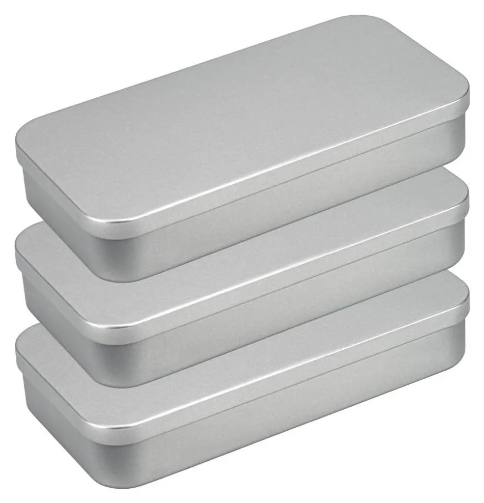 Boîte fer-blanc avec couvercle rabattable format voyage 20 cm compacte