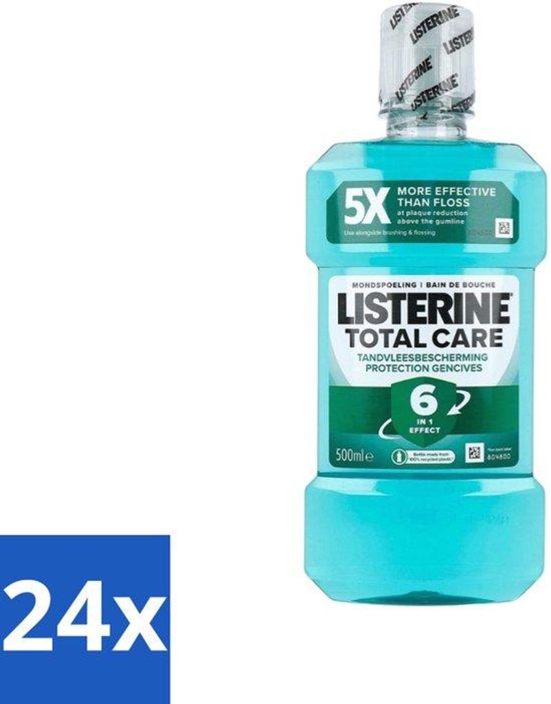Listerine Mondwater Total Care Tandvleesbeschermung 500 ml 24 Stück