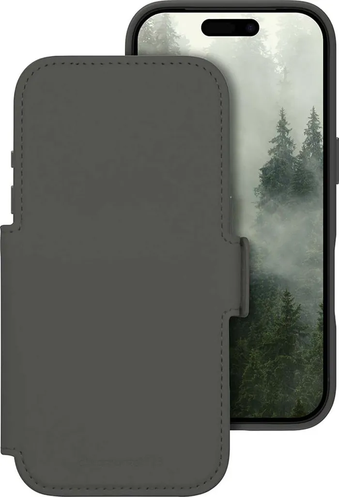 Housse Folio Lynge MagSafe ICON Forest Shadow iPhone 15 Pro Cuir