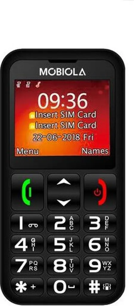 Téléphone Portable Grosses Touches Mobiola MB700 Noir pour Seniors