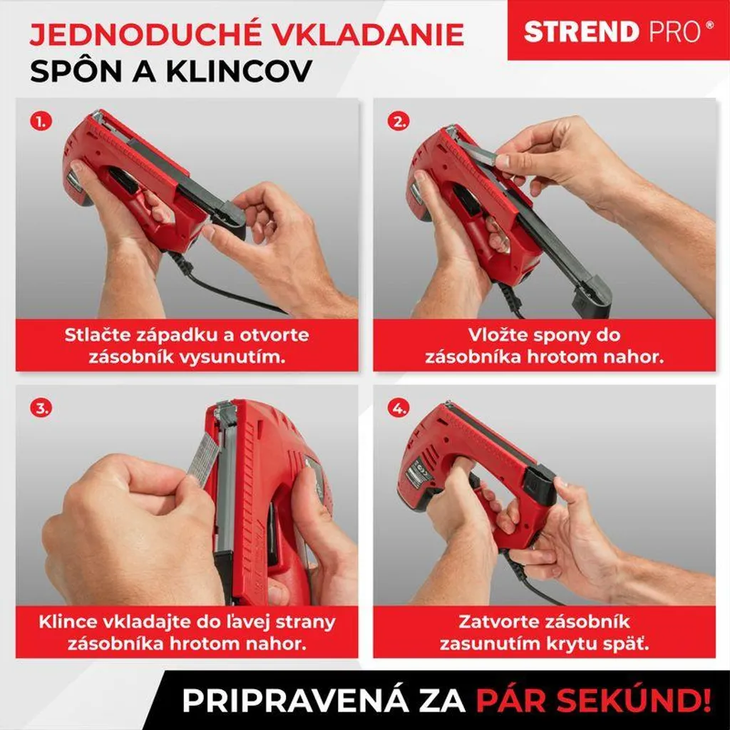 Agrafeuse cloueuse électrique Strend Pro J-123, polyvalence bricolage - 15