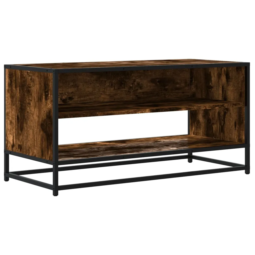 Mobile TV Industrial 91cm Rovere Fumé | Struttura Metallo Robusta