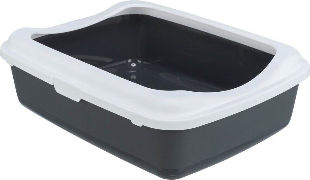 TRIXIE Katzentoilette Classic - dunkelgrau/weiß - 37 × 15 × Produktbild 