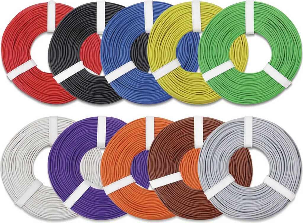 Bobine de fil en cuivre fin 0.25mm² multicolore pour petite soudure