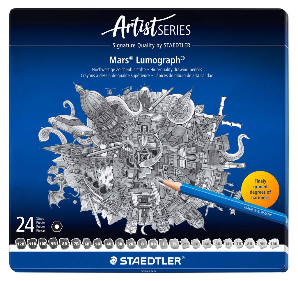 STAEDTLER® 100 G24 potlood, Mars Lumo. 24 stuks, 100% Productafbeelding 