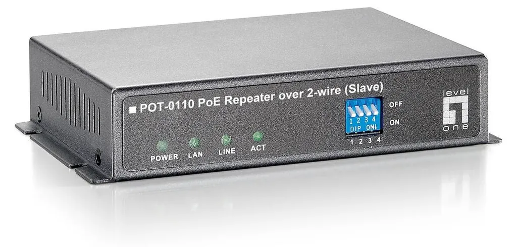 Extension PoE extérieur LevelOne POT-0110 pour caméras sur 2 fils
