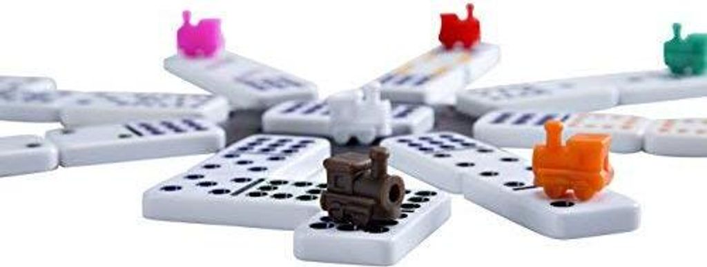 Mexican Train Domino Alu - Box 100 Stück Produktbild 11