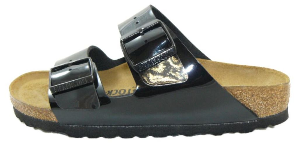 Birkenstock - Arizona - Black Patent - schmal - Birko Flor Produktbild 