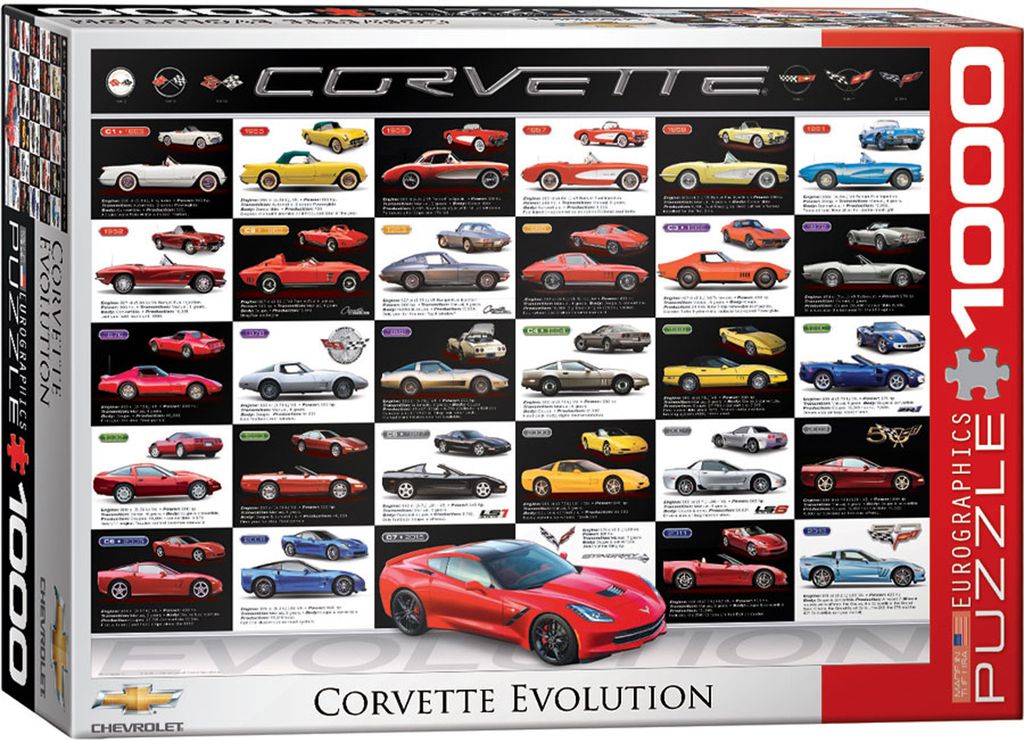 Chevrolet Corvette - Evolution - 1000 Teile Puzzle im Produktbild 