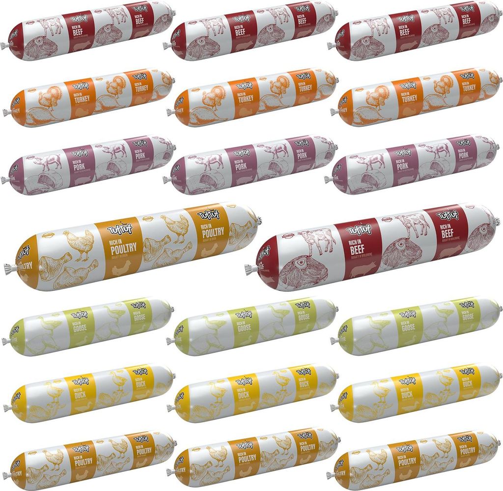 TufTuf | Krmivo pre psov – rôzne príchute – súprava mokrého Obrázok produktu 
