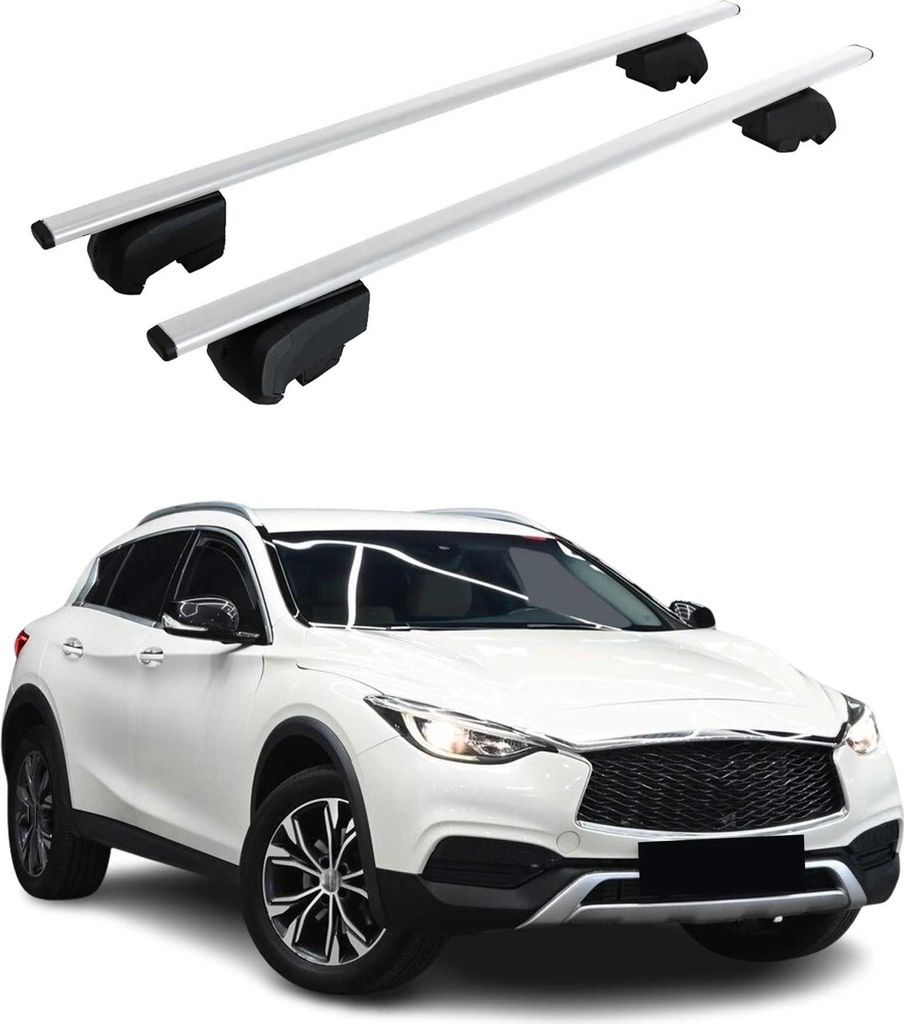 Dachträger Gepäckträger für Infiniti QX30 2016-2019 Grundträger ABE Silber