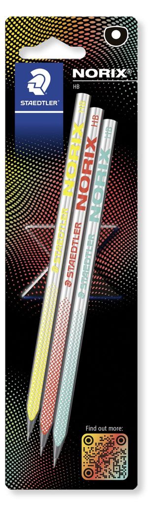 STAEDTLER Buntstifte NORIX HB x3 BK 100% PEFC retail Produktbild 