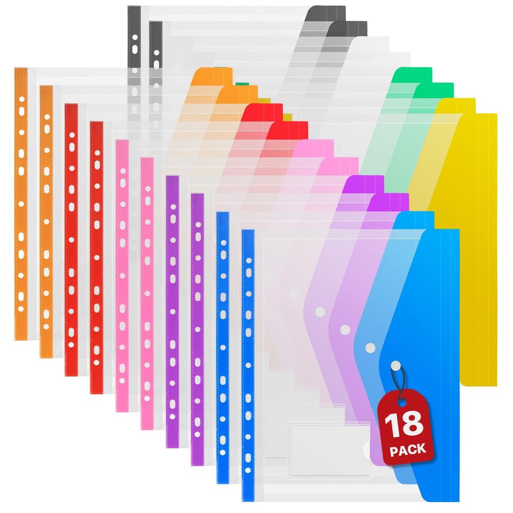 A4-Dokumentenmappe aus Kunststoff mit Aussparungen, erweiterbar, Papiermappe, Dokumentenmappen aus Kunststoff mit Druckknopfverschluss, 9 Farben
