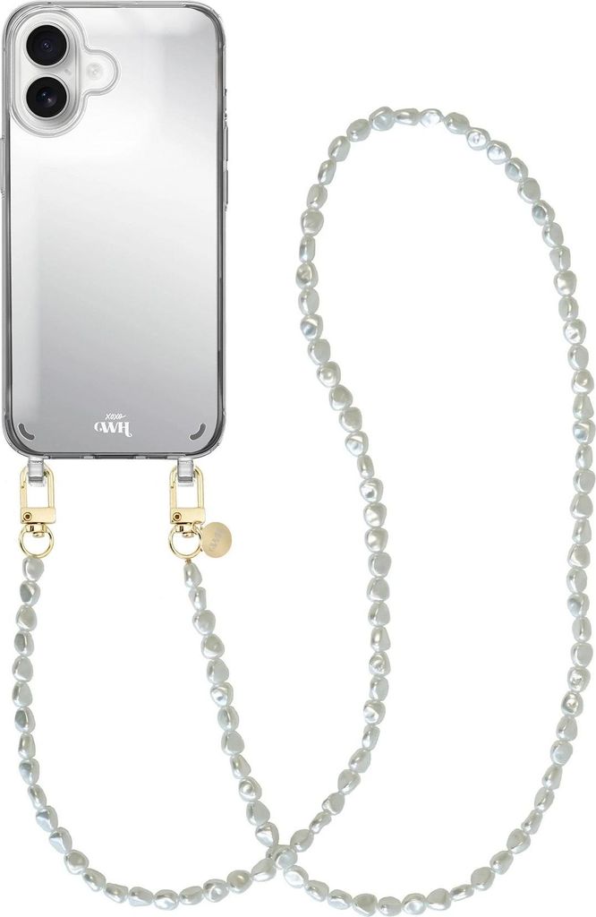 Pearlfection Mirror Cord Hülle - Long cord - Kompatibel mit iPhone 16 Plus