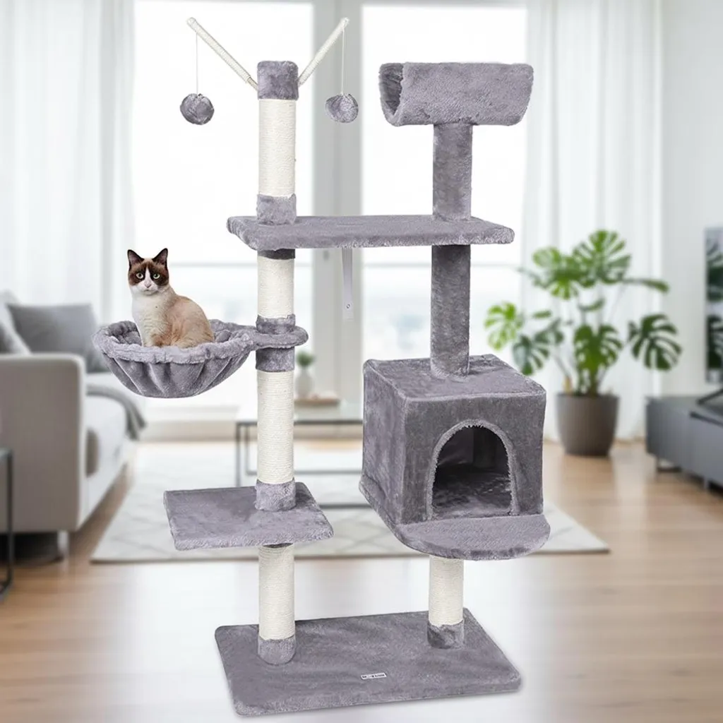 Tiragraffi Design 131 cm Grigio Chiaro: Stabilità e Comfort Premium