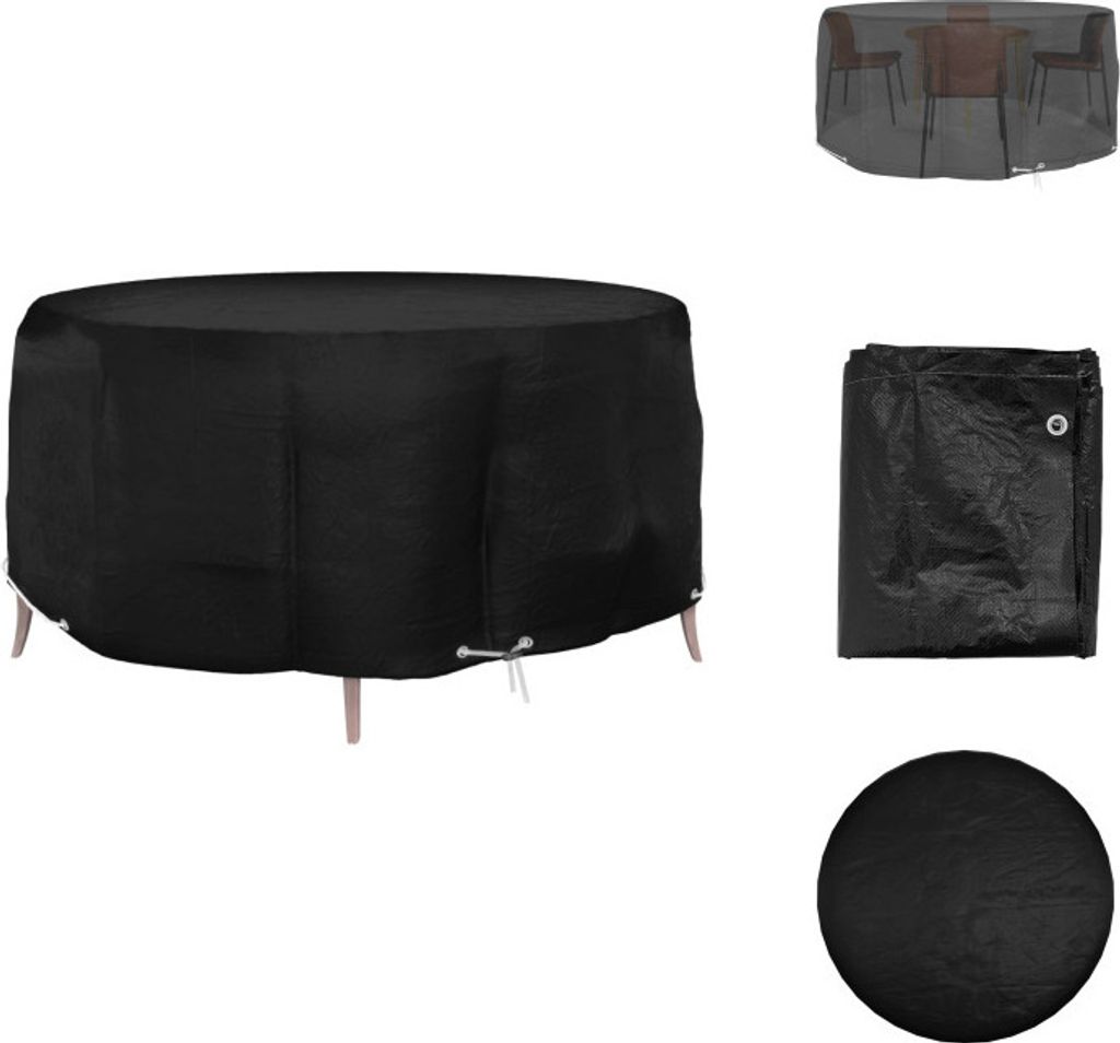 vidaXL Gartenmöbel-Abdeckung 10 Ösen Ø260x90 cm Rund - Gartenmöbel-Schutzhüllen