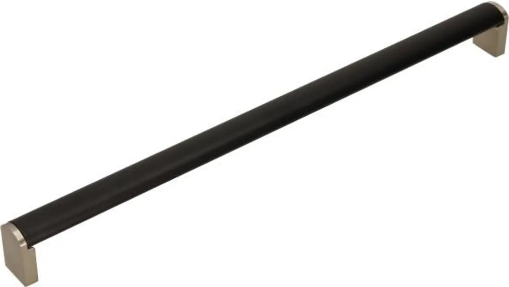 Ringhiera RE21, nero super opaco, nichel spazzolato, 320 mm