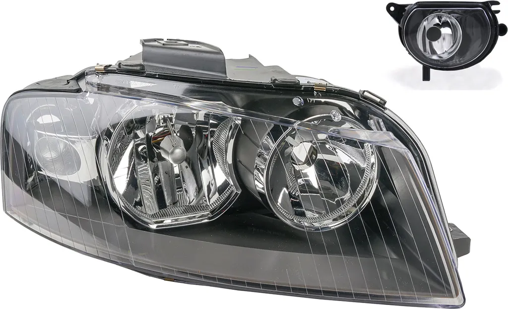 Johns, fari alogeni principali adatti per Audi A3 8P 05/03-07/08 H7 H7 Re. + fendinebbia. 8P0941004K 8P0941004A 8P0941700A
