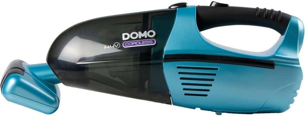 A studio shot of a handheld vacuum cleaner against a white background.